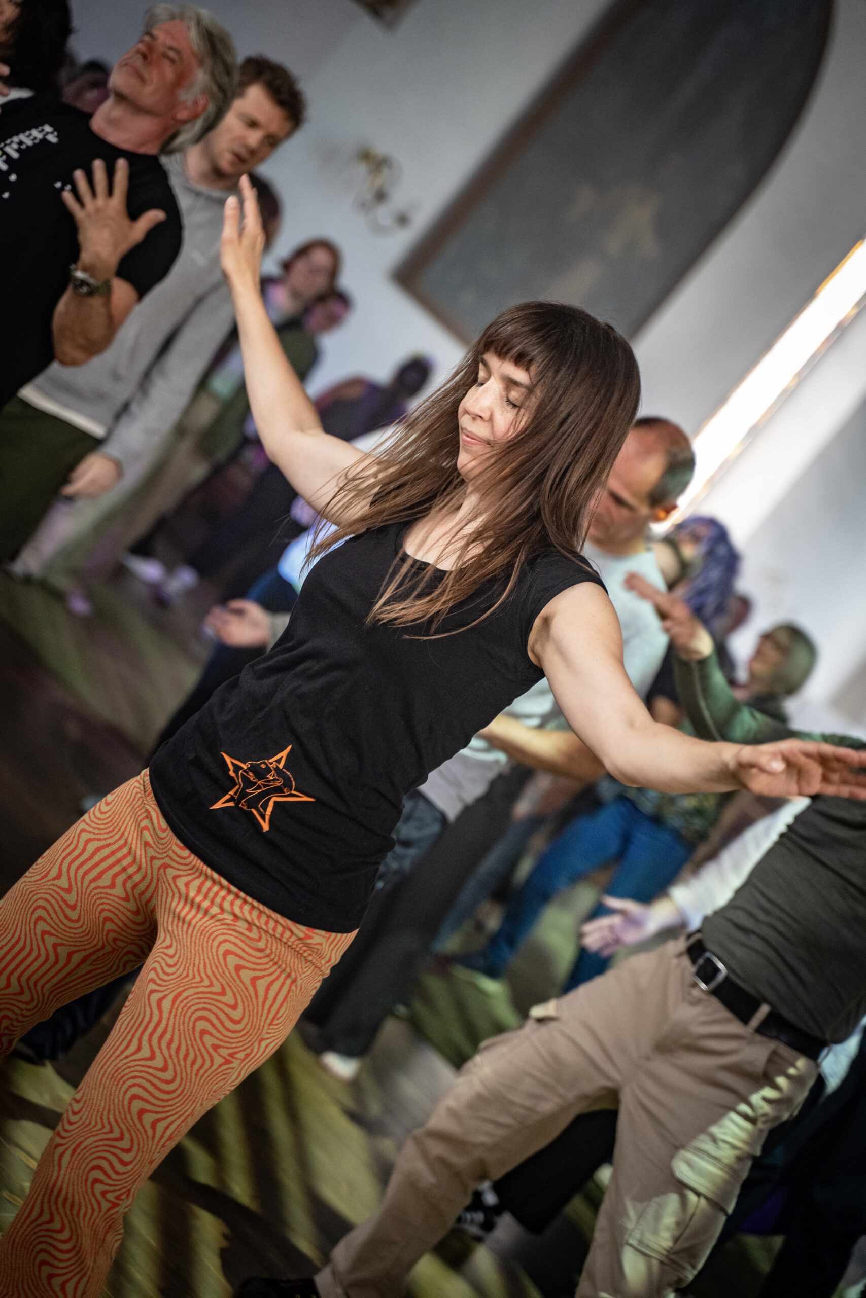 Mom and daughter at sober rave party